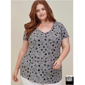 Disney The Lion King V-Neck Pocket Tunic - Heritage Slub Heather Grey Sz 2